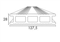 UPM ProFi Deck Terra 127 Steingrau, L=315, B=12,7cm, H=28mm