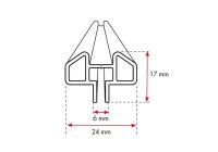 UPM ProFi Piazza PRO,Alu-Schiene ( Fugenschiene) silber...